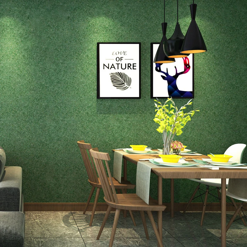 nordic modern ins solid color grass green wall papers home decor waterproof wallpaper roll for living room bedroom walls