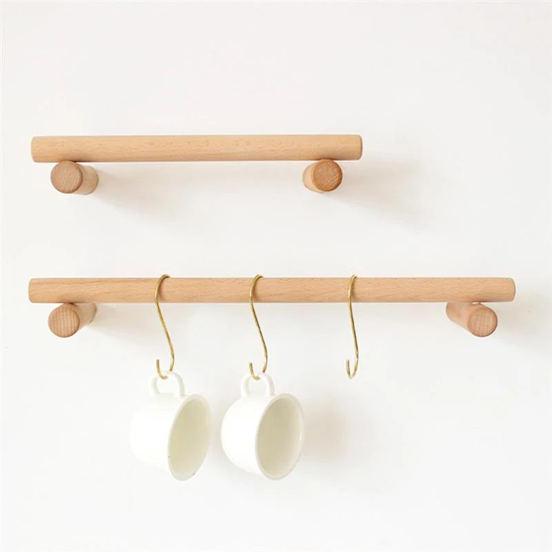 1pc 30cm 45cm Simple Towel Rack Wood Single Towel Bar No Punch Storage Rack Towel Hanger For Bathromm Kitchen Home Towel Holder Towel Racks Aliexpress