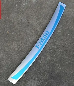 

High quality Stainless Steel Rear Bumper Protector Sill plate accessories for 2008-2014 Skoda Fabia