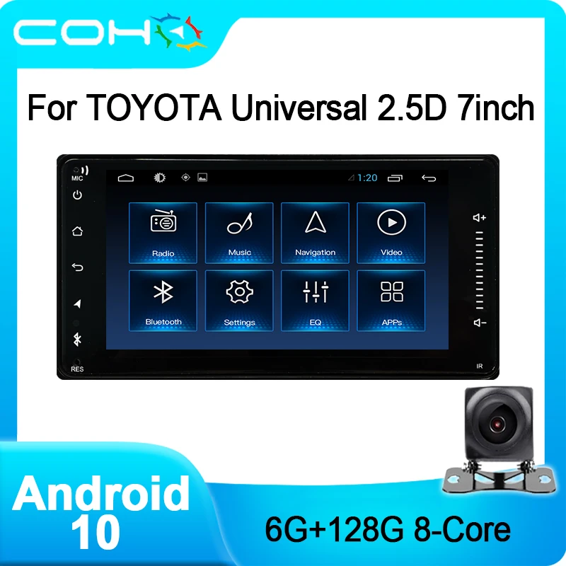 Универсальный Автомобильный мультимедийный плеер COHO 2.5D 7 дюймов для TOYOTA Gps навигация Авторадио Android 10 0