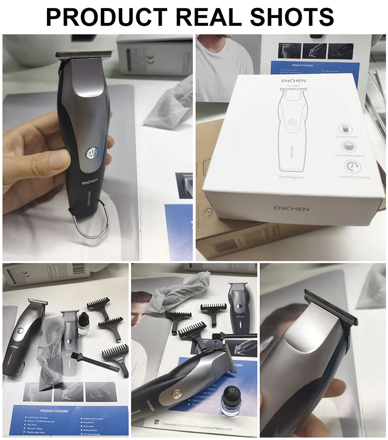 Электрический триммер для волос ENCHEN Hummingbird USB Аккумуляторный с Т образным лезвием