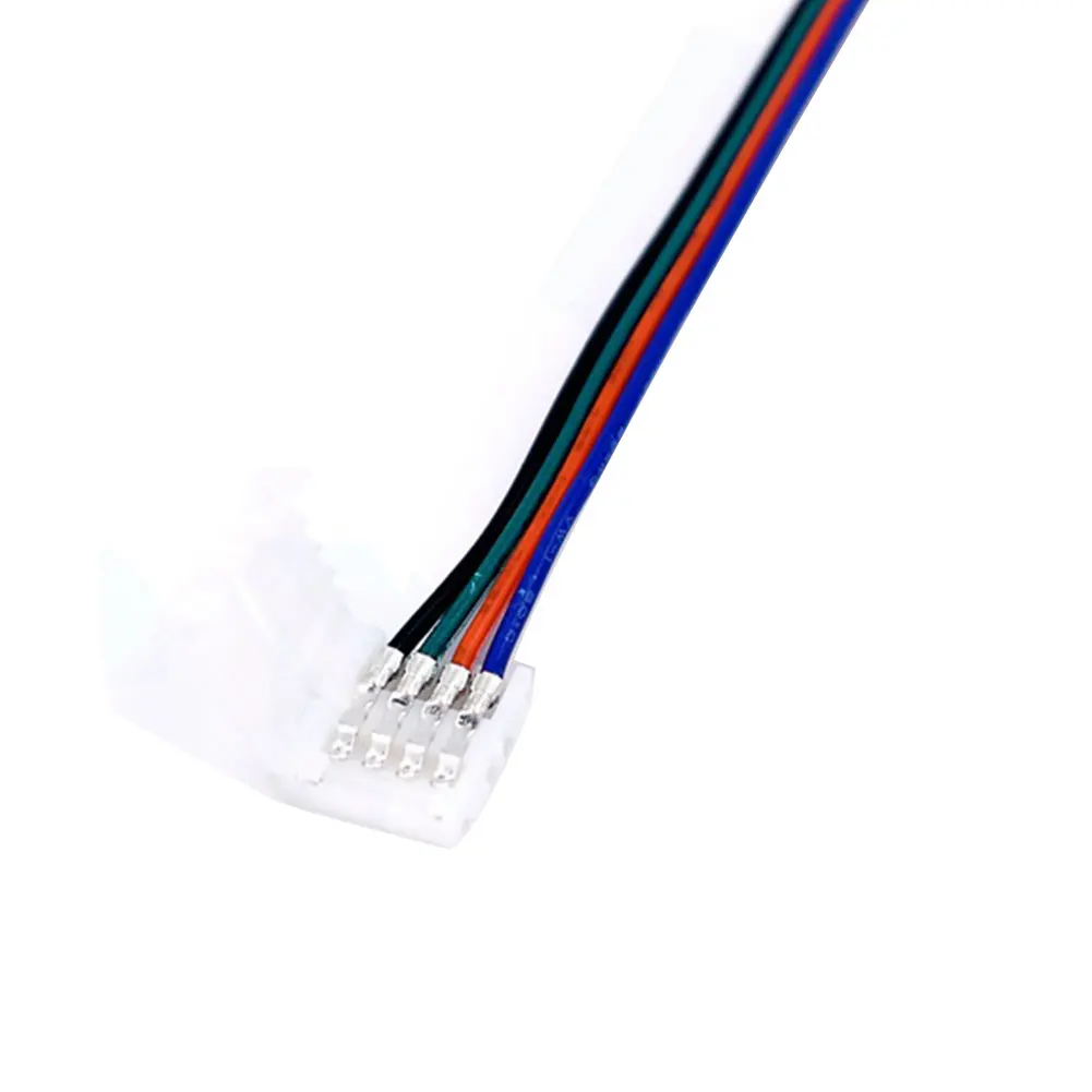 4 шт./компл. дома без сварки двойной головкой разъем Быстрый 5050 RGB 4PIN Штекер кабель расширение Легкая установка светодиодные ленты Разъем быстро