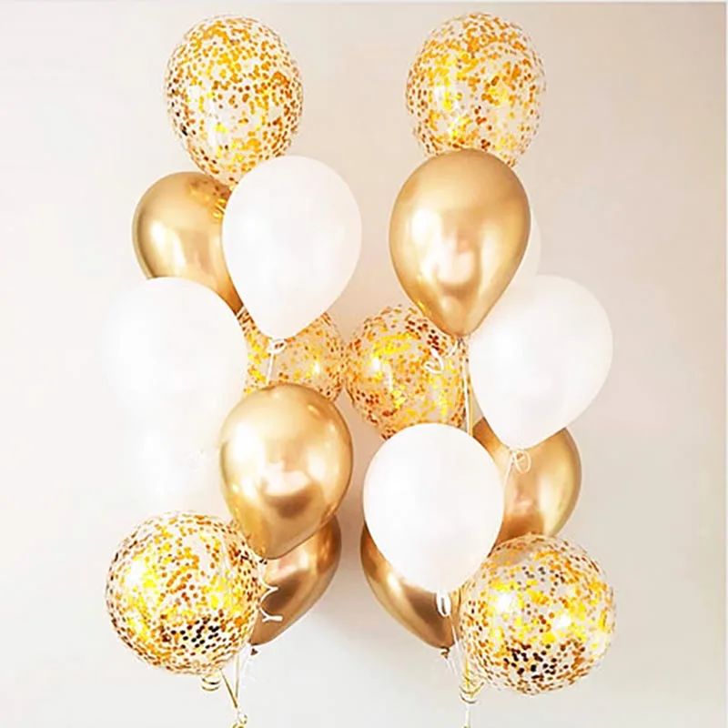 

18pcs Gold Metal Confetti Balloons 2020 Happy New Year Merry Christmas Eve Party Decorations For Home Ornaments Santa Claus Xmas