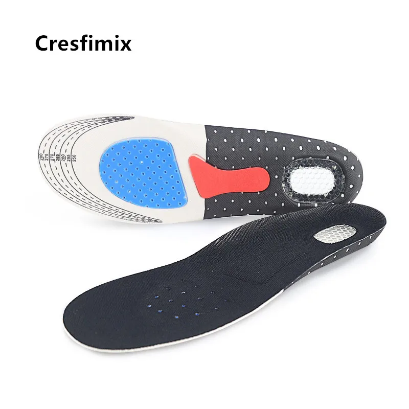 Cresfimix patins de chaussures, унисекс, высокое качество, Баскетбольная обувь, вставные стельки, силиконовые, мягкие, спортивные стельки a5607