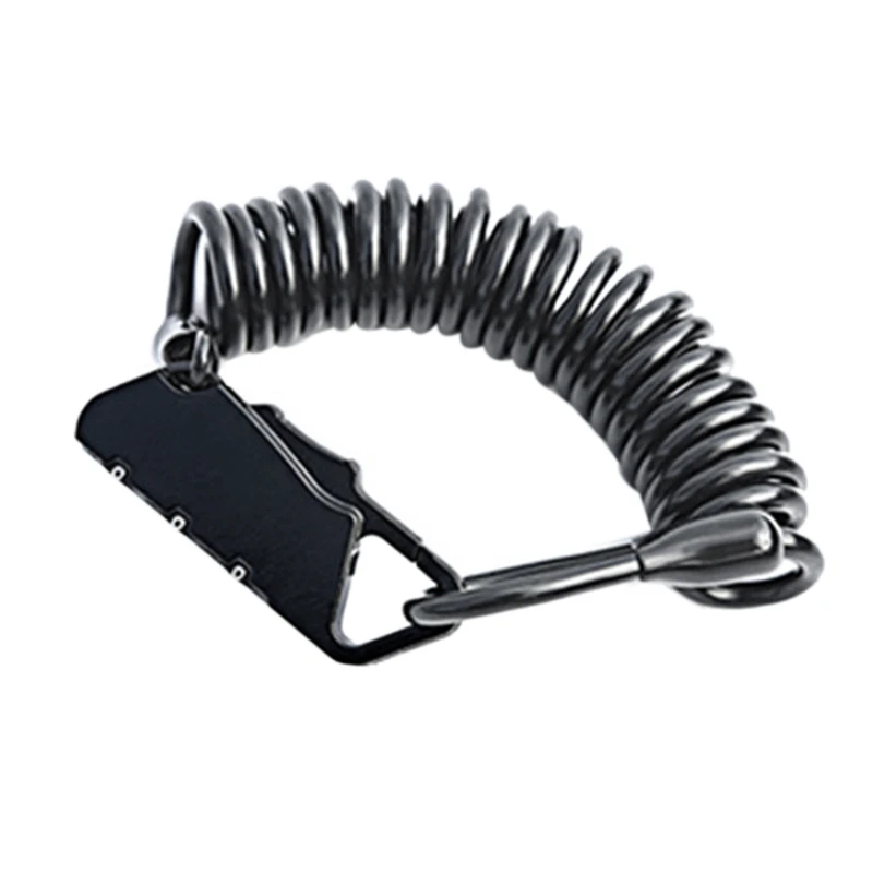 

Outdoor Multi-Function Password Lock Bicycle Lock 1.5M Anti-Theft Password Lock Folding Riding Helmet Bicycle Cable Lock 3 Digit