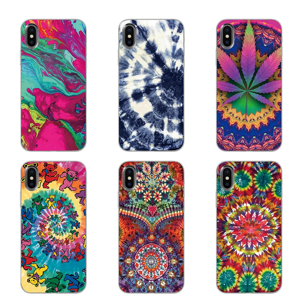 Красочный галстук Индиго силиконовые чехлы для телефонов iPhone 5 5S SE 6 6s 7 8 Plus X XS Max XR задняя крышка