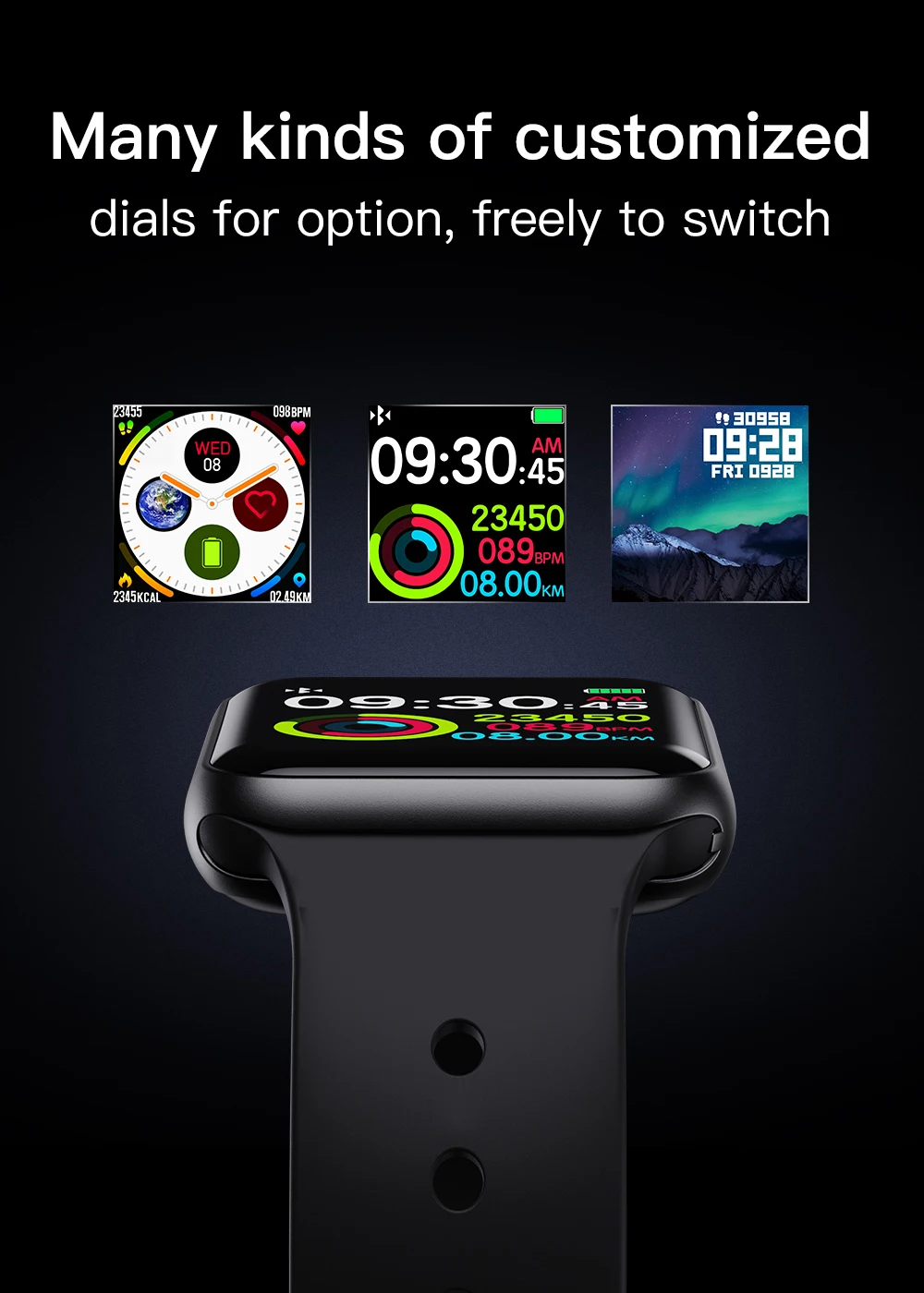 Makibes SN72 Bluetooth smartwatch 60days Standby Blood Pressure smart watch men for apple huawei Black Friday Christmas present_17