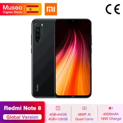 Gloabl версия Xiaomi Redmi Note 8 материнскую плату 64 Гб/128 ГБ 48MP Quad Camera Смартфон Snapdragon 665 Octa Core 6,3 дюймFHD экран с разрешением 4K для мобильного телефона