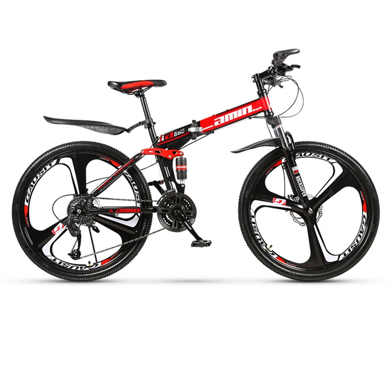 MIMRAPRO 26 дюймов складной велосипед Высокоуглеродистая сталь горный велосипед велосипеды 21 скорость дисковые тормоза высокий человек MTB велосипеды - Цвет: 02