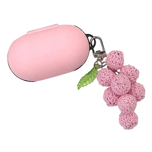 Милый высококачественный силиконовый чехол для samsung Galaxy Buds, Bluetooth наушники, кожа, Беспроводная зарядка, коробка, мягкий брелок «Обложка» - Цвет: Розовый
