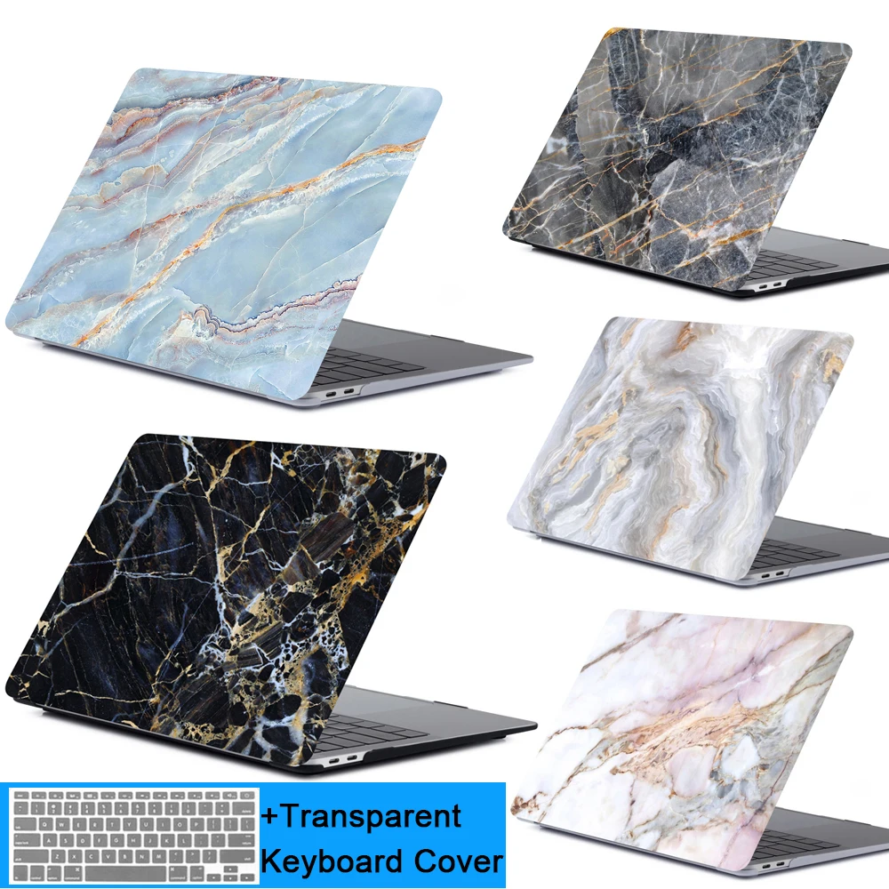 New 3D printing marble Laptop Case For Apple MacBook Air Pro Retina 11 12 13.3 15.4 inch with Touch Bar shell +Keypad Cover