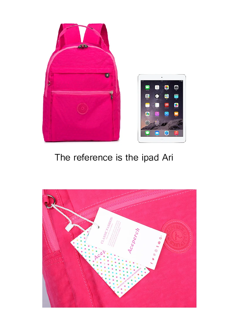 ACEPERCH женский школьный рюкзак для девочек-подростков, рюкзак для мальчиков, школьный водонепроницаемый детский нейлоновый рюкзак для ноутбука, дорожная сумка