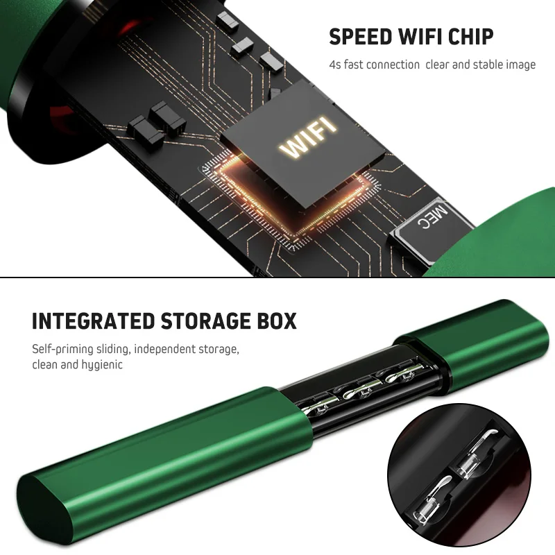 3.9mm WiFi Ear Otoscope Wireless 5.0MP Digital Endoscope Ear Inspection Camera Earwax Cleaning Tool with 6 Led for IOS Android