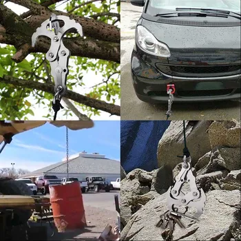 

Grapping Hook Gravitative Rock Climbing Equipment Climb Rope Survival Carabiner Stainless Steel Harness SAL99