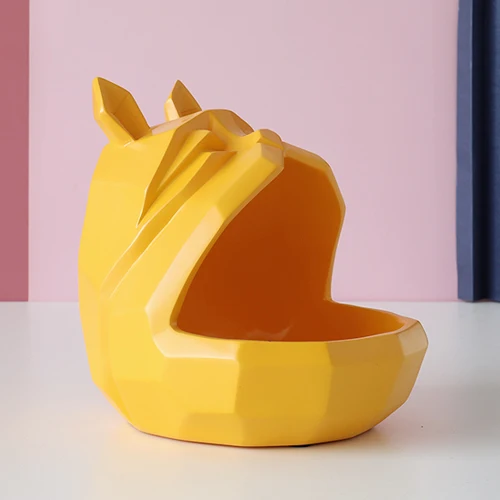 2020 New home storage box Dog cat modern figurine Candy Fruit key Desktop home decor storage container Home Office Storage box Dog Yellow