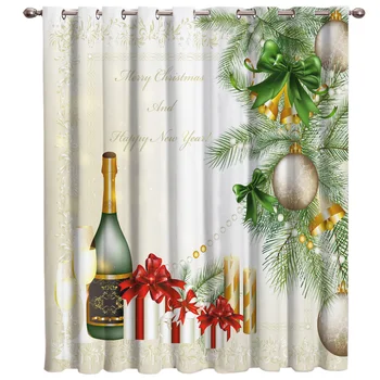 

Christmas Champagne Party Decor Window Treatments Curtains Valance Living Room Bathroom Decor Bedroom Decor Curtain Kids Room