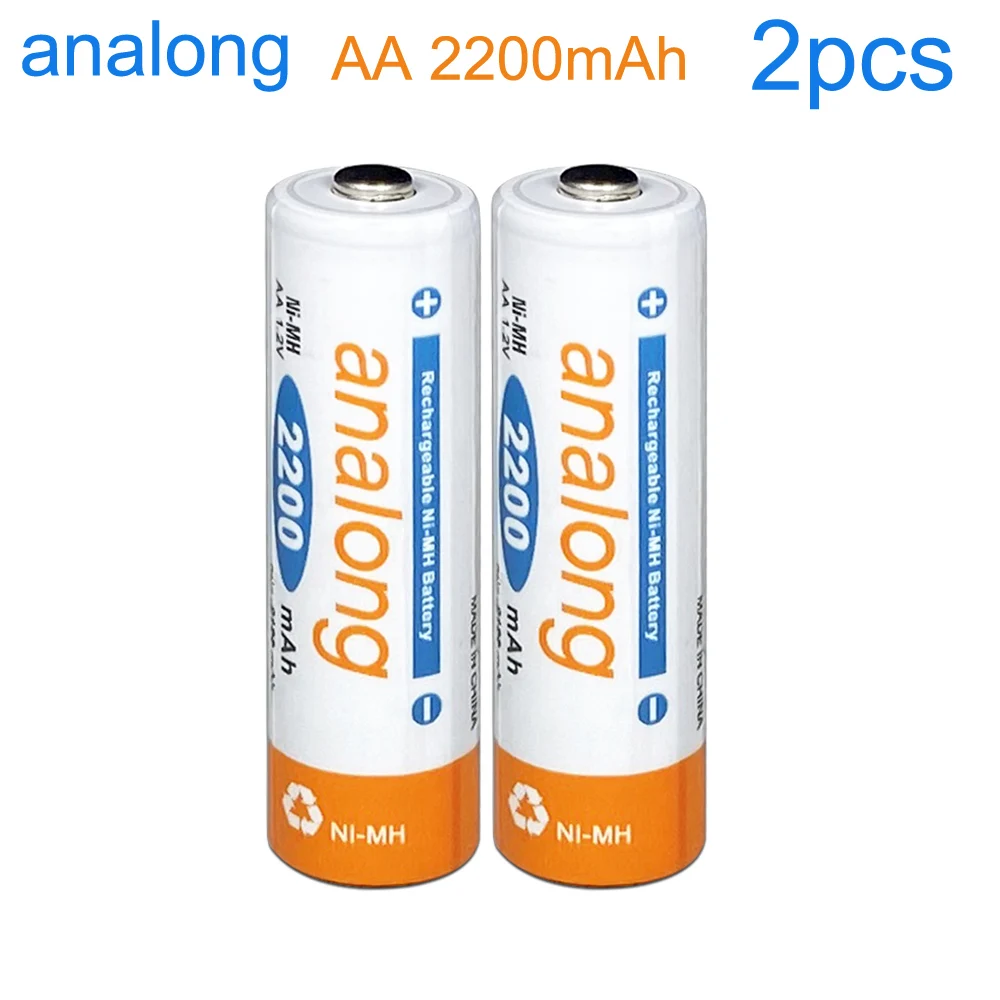 2PCS AA Battery 2-16 шт AA Аккумуляторная батарея 1,2 v Ni-MH 2A батареи перезаряжаемые для часов игрушки камеры - Цвет: 2PCS AA Battery