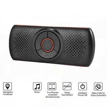 

T826 Bluetooth Handsfree Car Kit Car SpeakerphoneTF Music MP3 Player Connect Phones Speaker Sun Visor Clip Speakerphone