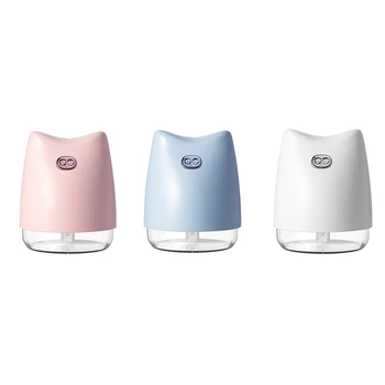 

270ML USB Air Humidifier Ultrasonic Cool-Mist Mini Humidifier with 7 Color Light for Home Office Blue