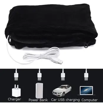 

HOT Car Home Electric Warming Heating Blanket Pad Shoulder Neck Mobile Heating Shawl USB Soft 5V 4W Ourdoor Soft Heated Shawl