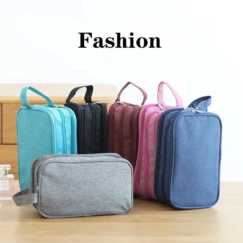 

New Style Cationic Zipper Portable Washed Portable Storage Bag Travel Multi-functional Waterproof Wet And Dry Separation Cosmeti