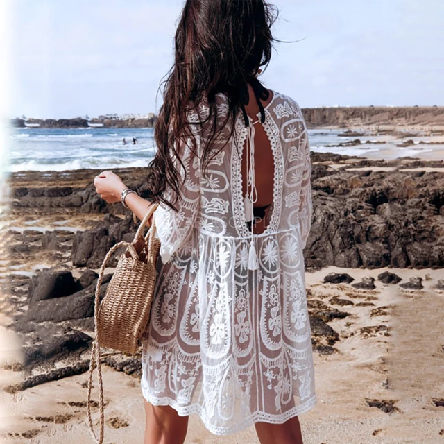 Lace Dress I Boho Mini Dress I Hippie Dress I Beach Coverup