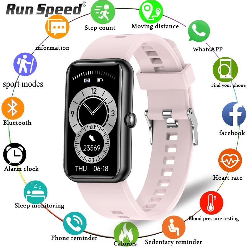 2021 Women Smart Watch For Huawei Smart Bracelet Sport Fitness Men Smartwatch Heart Rate IP68 Waterproof for Ladies Smart Band 6
