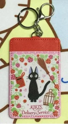 1 шт. Kiki's Cat Мода Аниме держатель для карт PU мультфильм кредитные сумки монета автобус карты брелок для девочек Подарки Новинка - Цвет: See chart