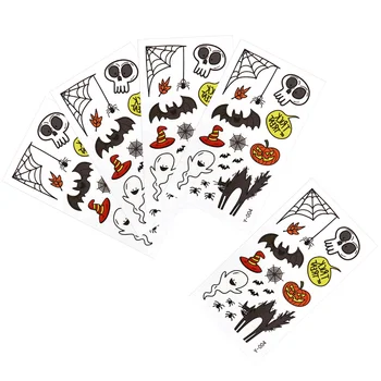 

15 Sheets Halloween Tattoos Stickers Waterproof Luminous Stickers Tattoos Decals