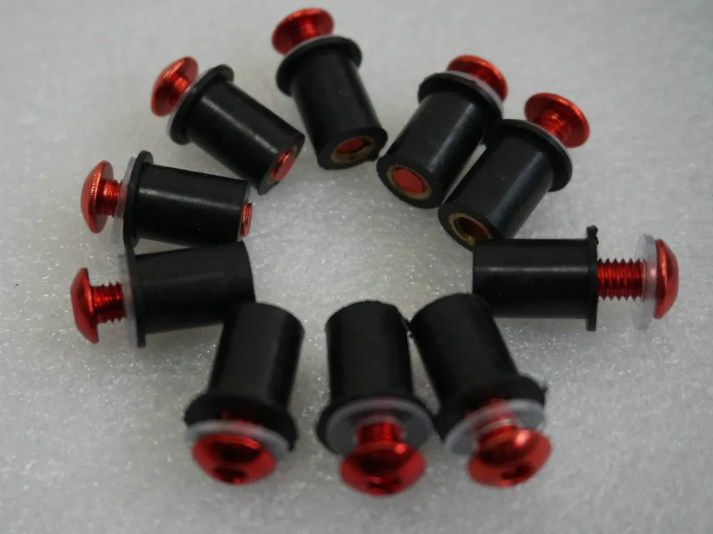 

Windscreen Bolts Screws Windshield screw bolt Kit red 10 pcs common fits for SUZUKI for Yamaha for Kawasaki for Honda