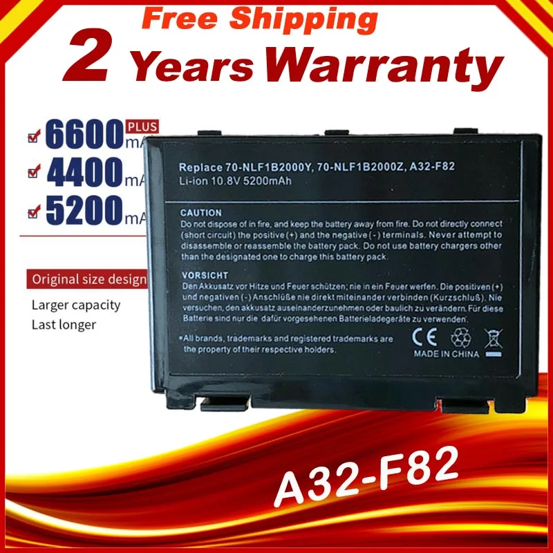 Специальный аккумулятор для Asus K40 K42J K42 k50c K51 K60 K61 A32-f82 F52 A32 F82 k40in K50 K50iJ k50AB k50ID k50iJ |