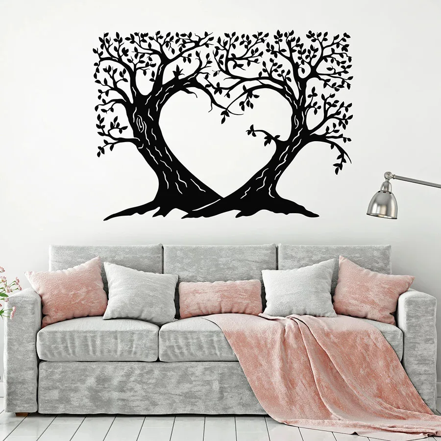 cheap Tree Branch Wall Decal Romantic Love Bedroom Living Room Nursery Interior Decor Art Vinyl Glass Stickers Removable Mural M814