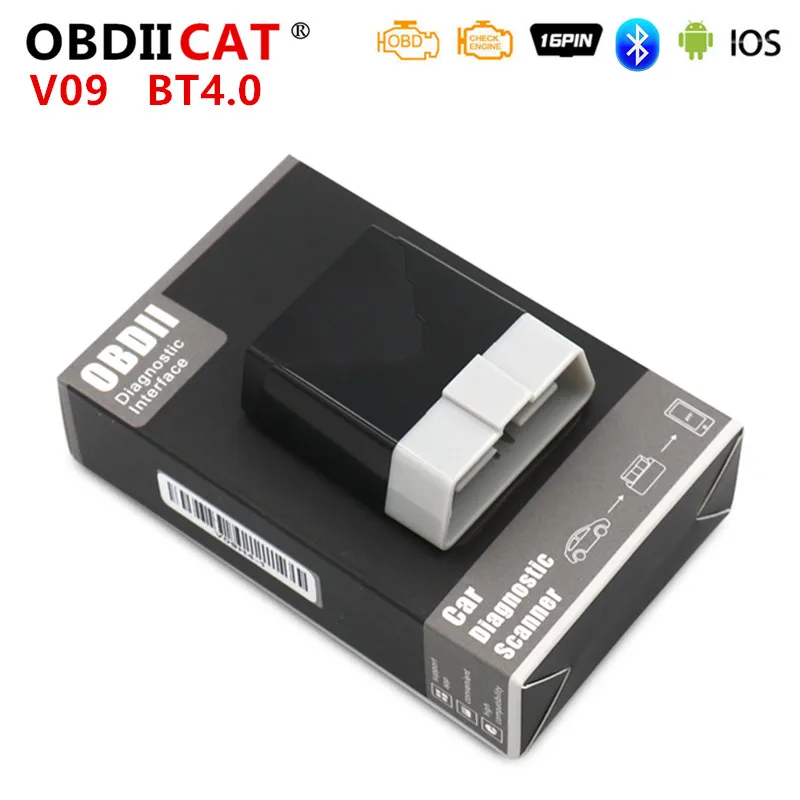 

OBDIICAT Super Mini ELM327 V1.5 OBD2 диагностический сканер V09 Bluetooth ELM 327 1,5 автомобильный считыватель кодов с поддержкой протокола OBDII для автомобиля