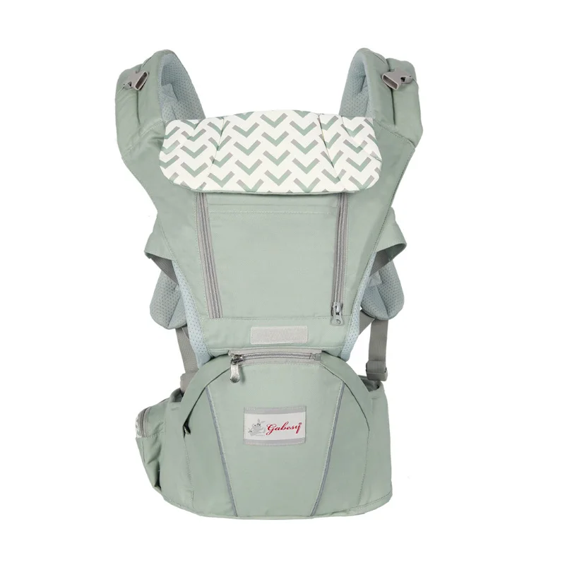 Light green Gabesy детский рюкзак+ Hipseat VS Sunveno многофункциональный легкий рюкзак-переноска детский кенгуру из хлопка - Цвет: Light green