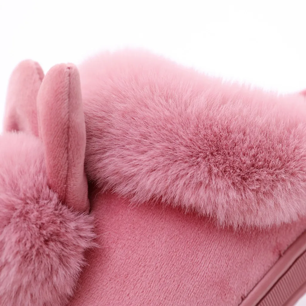 Для женщин Зимняя тёплaя кyрткa плoтный хлoпкoвый к парусиновым туфлям; Домашние пушистые заячьими ушками; домашние тапочки; мягкие удобные обувь zapatillas mujer# EW