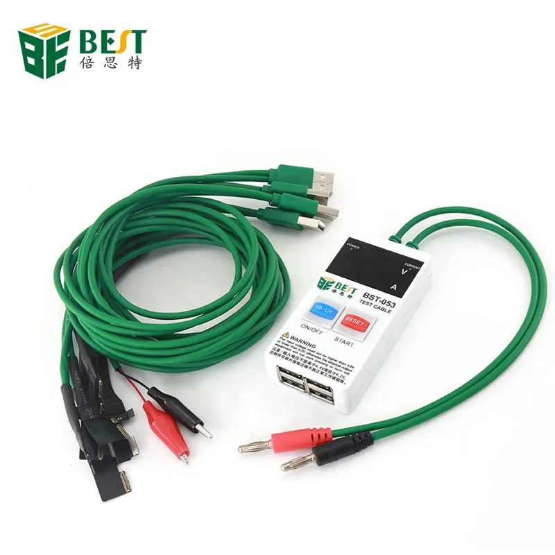 

BEST-053 Mobile Phone Repair Tools Power Data Cable for iPhone Samsung DC Power Supply Phone Current Test Cable with 4USB Output