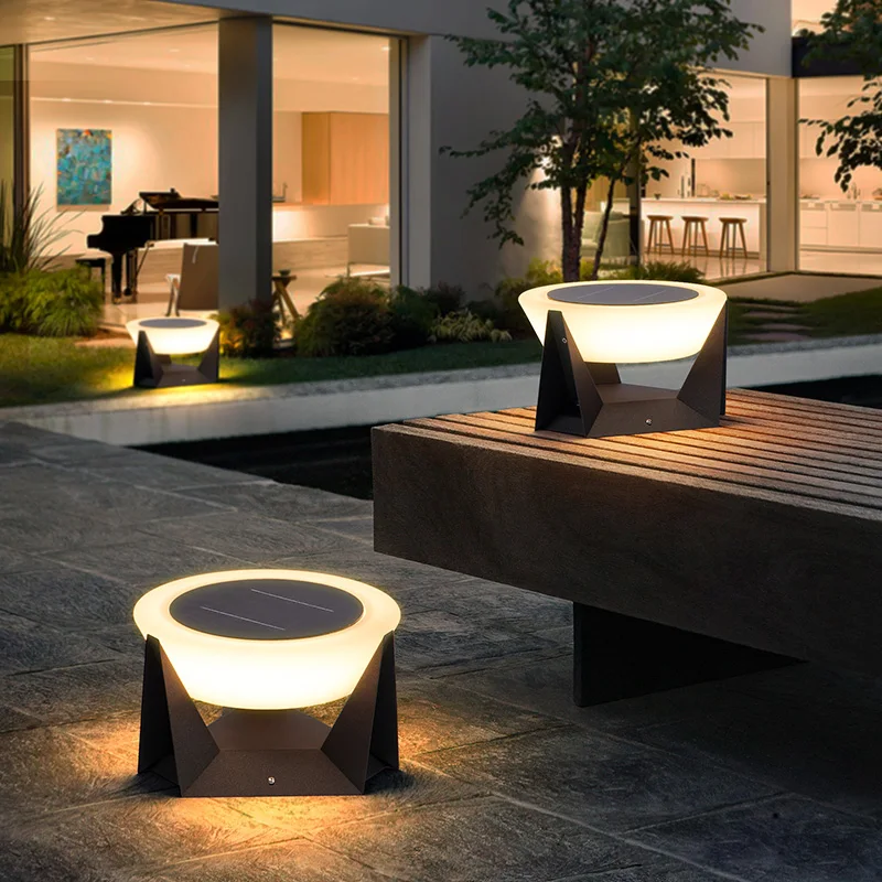 Modern Solarkolonn Scheinwerfer Outdoor Rasenluuchten Waasserdicht IP65 LED Villa Gaart Landschaft Stroosseluucht Gaart Dekoratioun_voghion.com