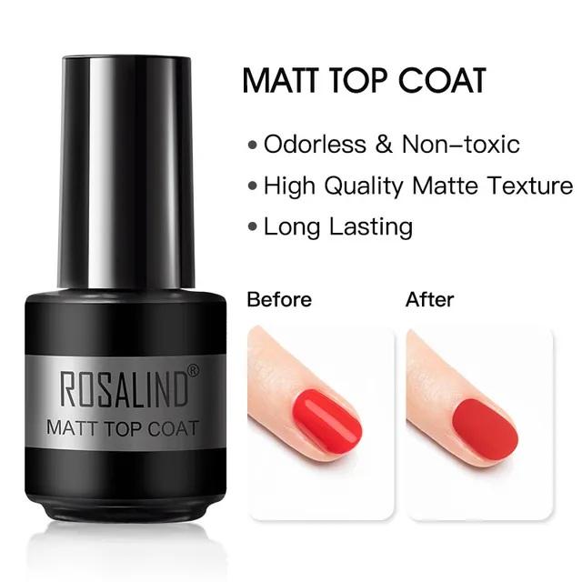 ROSALIND 7ML Nail Gel Polish Hybrid Varnishes All For Manicure Nails Art Base Top Coat UV Lamp Vernis Semi Permanent Varnishes RARMATT