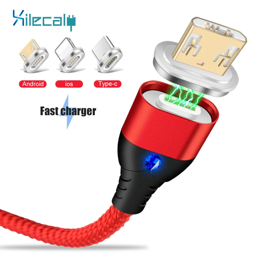 Xilecaly Magnetic Micro USB Cable Type C Charger Phone Cables for iPhone Samsung Huawei Xiaomi Quick Fast Charge 1m 2m | Мобильные