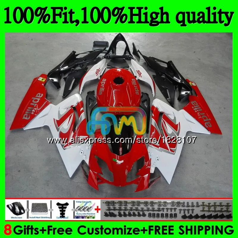Инъекции для Aprilia RS-125 RS125 06 07 08 09 10 11 61BS. 17 RS4 RSV125 RS 125 2006 Красный Белый 2007 2008 2009 2010 2011 обтекатель