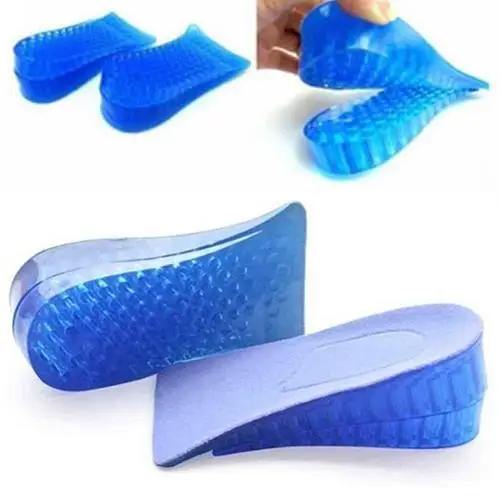 Unisex Silicone Lift Height Increase Double Layers Shoe Insoles Heel Insert Pad zapatos mujer Christmas gift стельки для обуви
