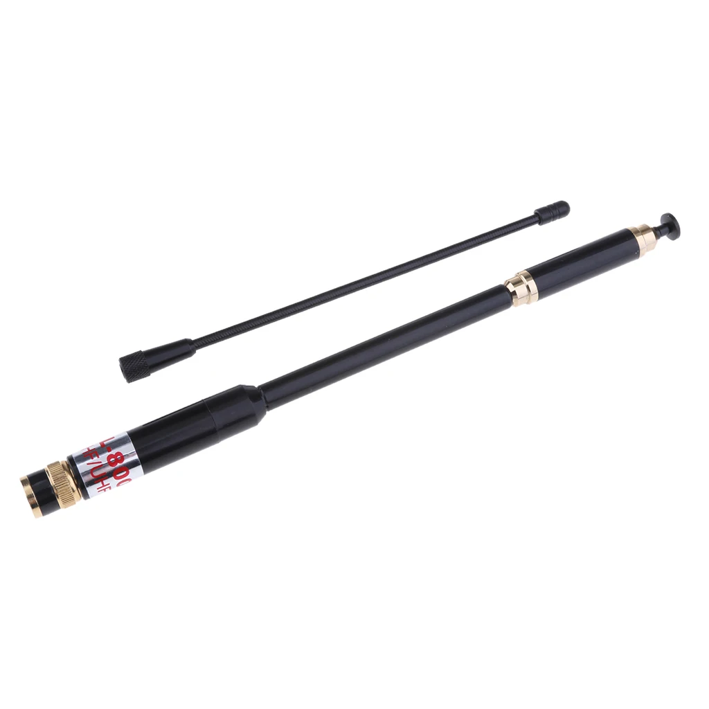 AL-800 Telescopic Dual Band Amateur Ham Radio & Scanner Antenna BNC Connector - 2 In 1