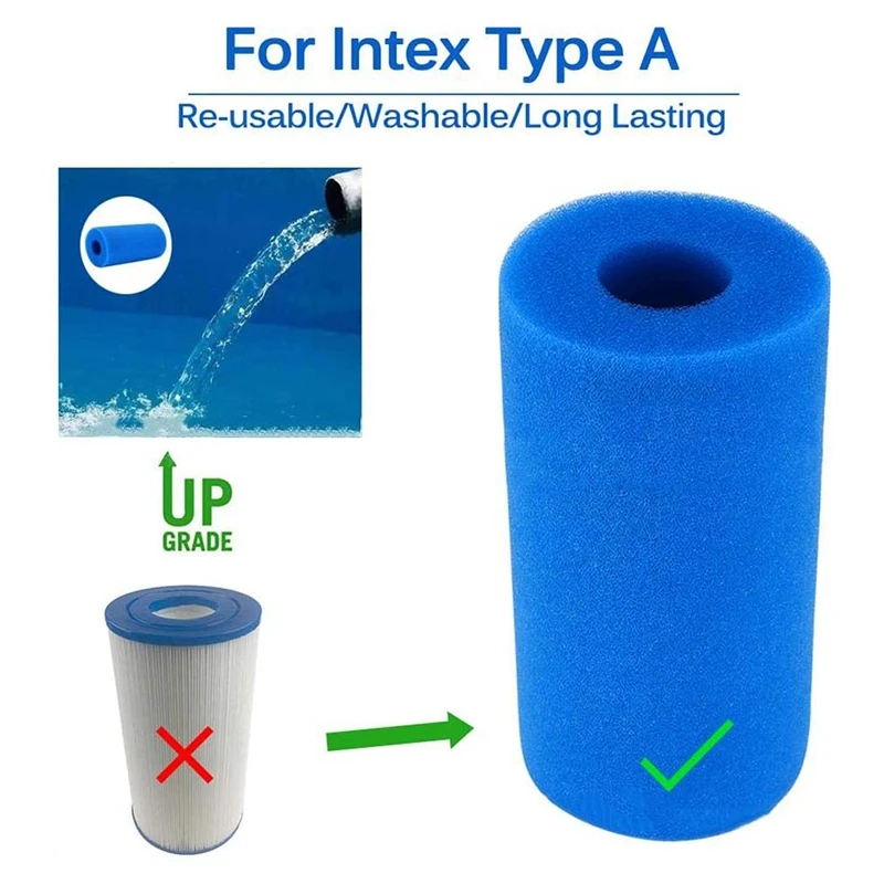 Swimming Pool Filter - Filter Cartridge Sponge for Intex Type H Filter Reusable Replacement Cartridge for Swimming Pool 5 Swimming Pool Filter - Filter Cartridge Sponge for Intex Type H Filter Reusable Replacement Cartridge for Swimming Pool 5