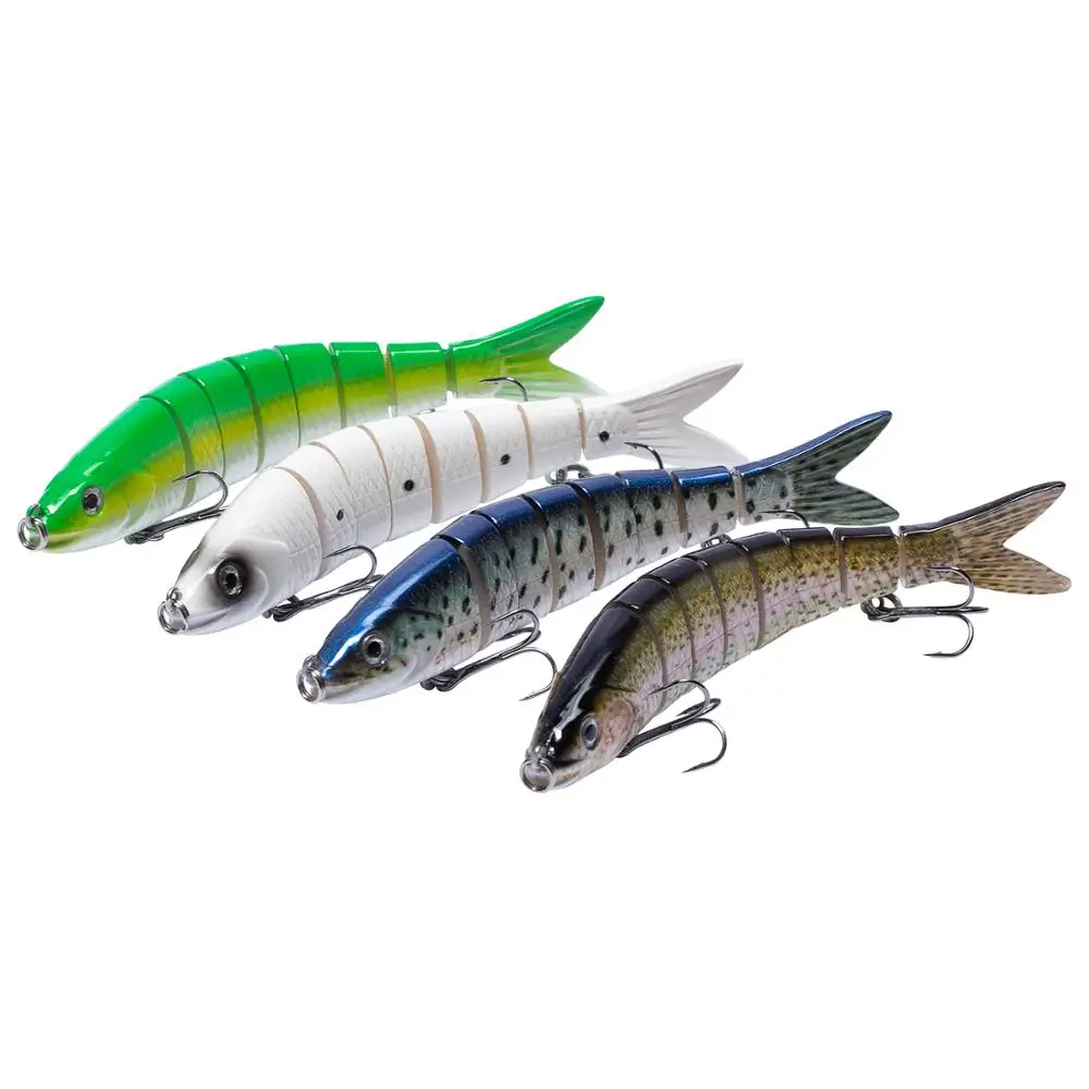 

Bassdash Swimbaits Segmented Minnow Herring Bait Hard Lure for Bass Catfish Salmon Walleye Muskie Fishing, 12.7cm/23g, 4-Pack