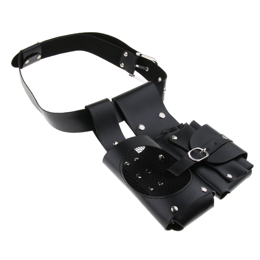 Pro Salon Hair Cutting Scissors Clips Combs Leather Holster Hairdressing Tools Pouch Bottle Holder Waist Bag