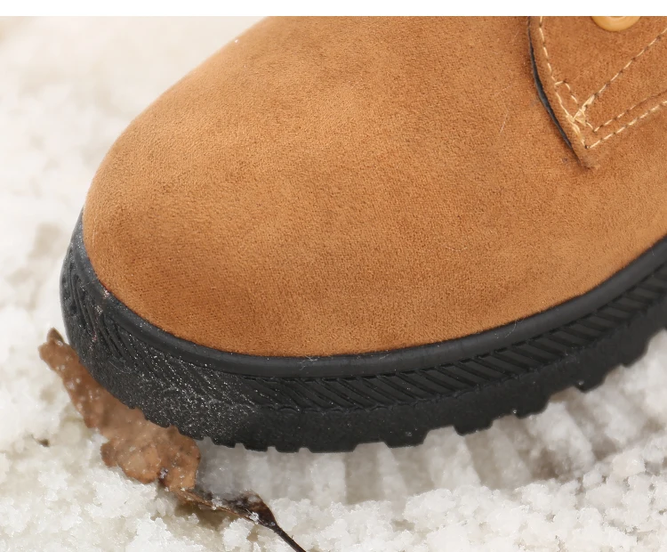 Bota feminina de inverno, calçado feminino quente de neve plus size 44