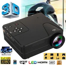

Mini Projector Portable LED HD 1080P 3D Video Home Theater EU Cinema Multimedia Supports PAL NTSC Portable Projector Home Media