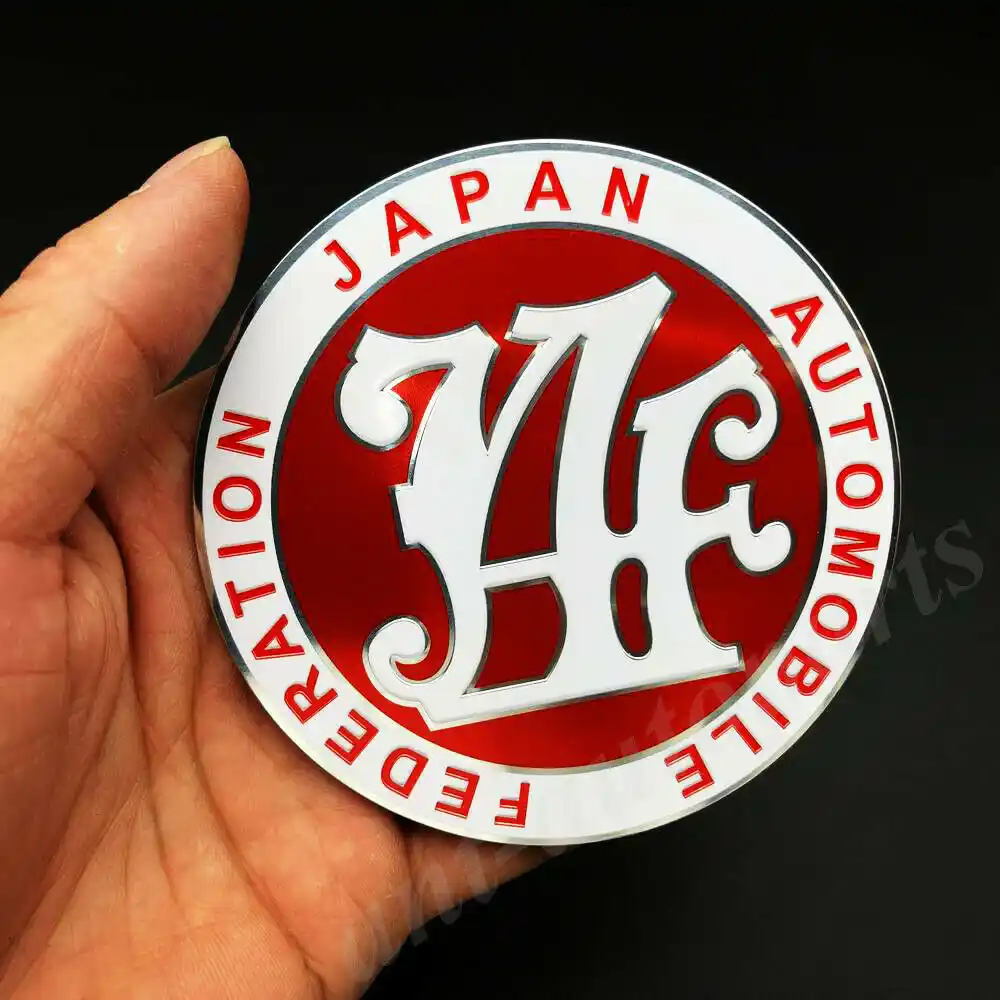 金属赤jaf日本自動車連邦jdm車のトランクエンブレムバッジステッカー Car Stickers Aliexpress