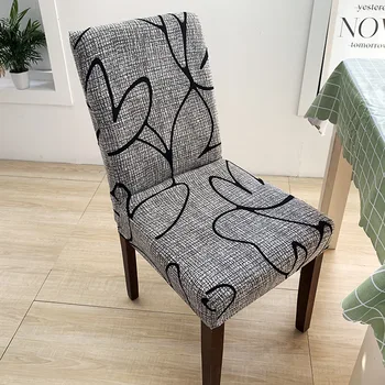 

Hot Sale!! Modern Simple Style Printed Polyester&Spandex Integrated Elastic Chair Cover