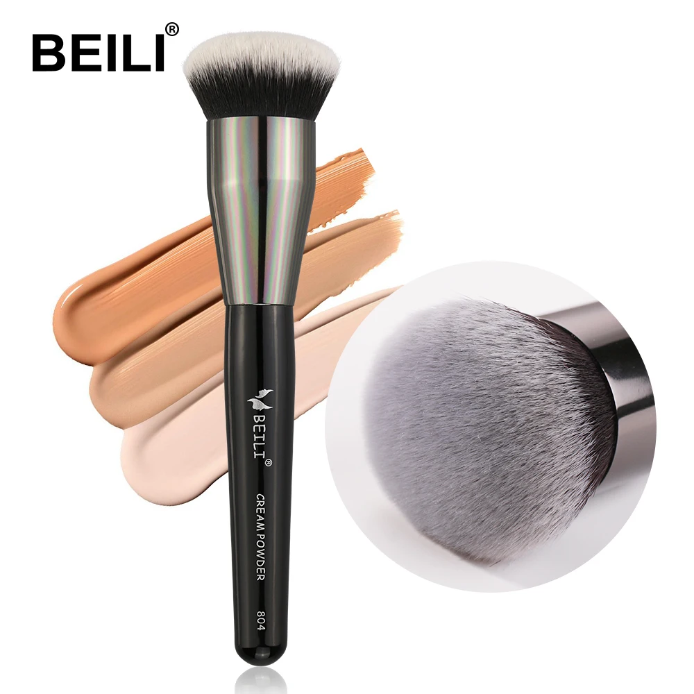 Foundation Highlighter Fan-Brush Blush Eye-Shadow Big-Powder Definer BEILI Cruelty-Free